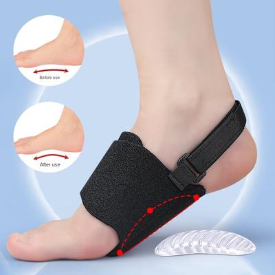 Fashion 1Pair Arch Pad Support for Flat Foot Correction High Arch Cushioning Foot Pads Orthopedic Insole Plantar Fasciitis Pain Relief
