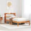 VidaXL Bed Frames and Headboard Wax Brown 100x200 Cm Pine Wood, Bed, Solid Wood Bed Frame, Bedroom Furniture At 3305738