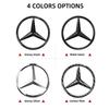 2025 For Mercedes-Benz 1pcs 52mm 57mm Car Steering Wheel Badge Emblem Sticker Auto-Styling For Mercedes Benz A B C E S Class GLA