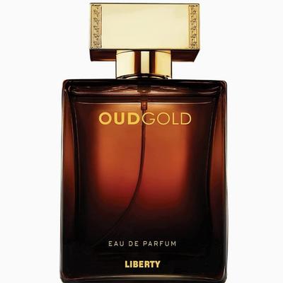 Luxusní parfém Liberty OudGold pro muže (50 ml/1,7 oz), Eau De Parfum (EDP), Vyrobeno ve Francii, dlouhotrvající vůně, dřevité tóny
