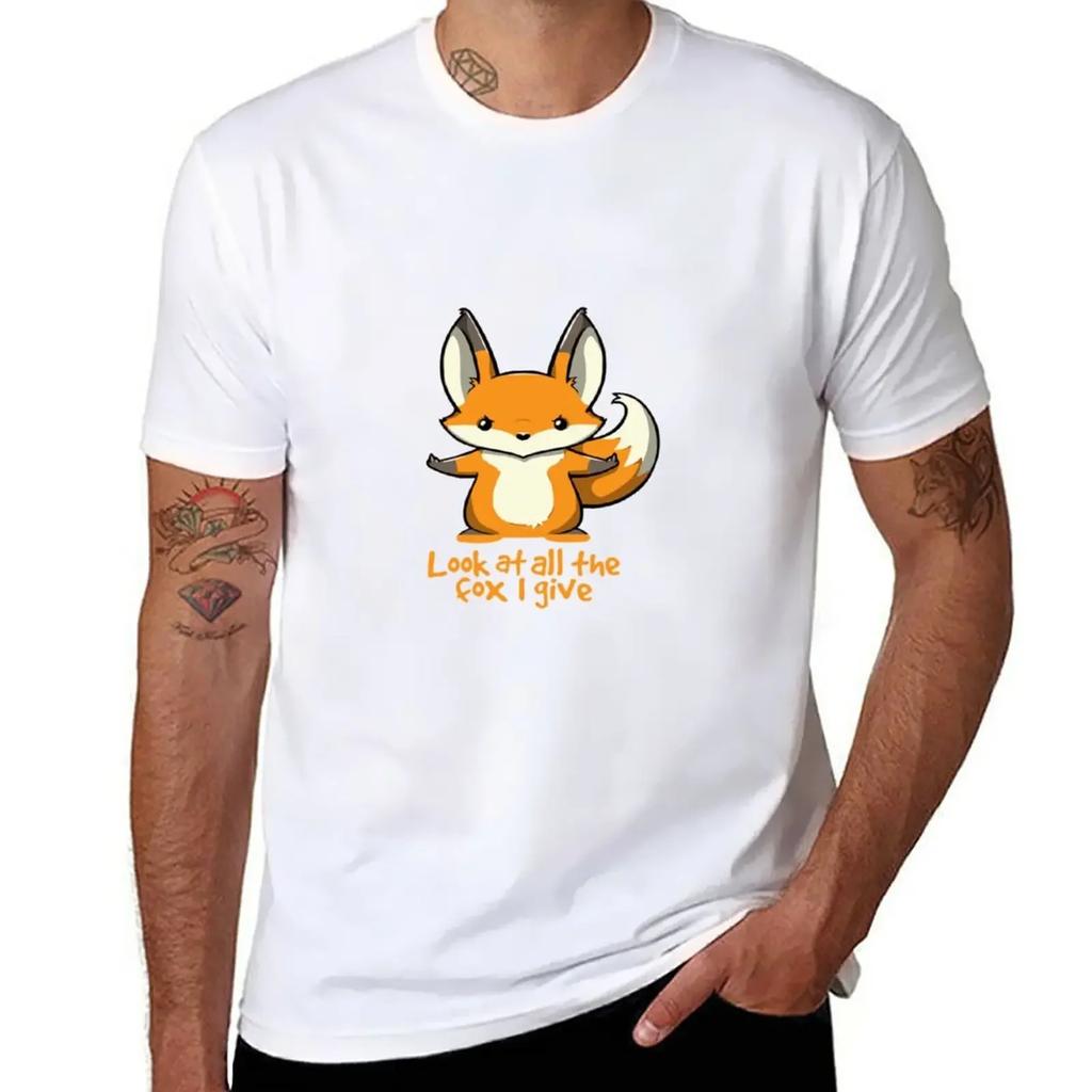 Look At All The Fox I Give -Funny T-Shirt hippie clothes plus sizes for a boy t shirts for men graphic