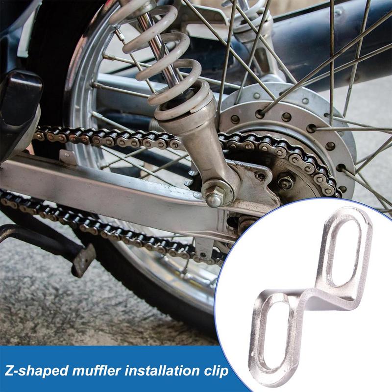 Exhaust Bracket Motorcycle Z Shape Muffler Clamp Z Support Stand Joint For Motorbike Silencer Exhaust Pipes Stainless Steel