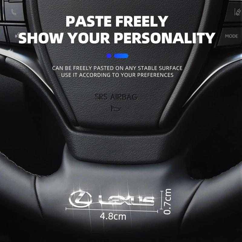 3D Metal Car Interior Dekoration Stickers Badges Auto Styling For Lexus FSPORT LBX NX RX 350h 450h ES UX 300e GS GX IS LS LX CT