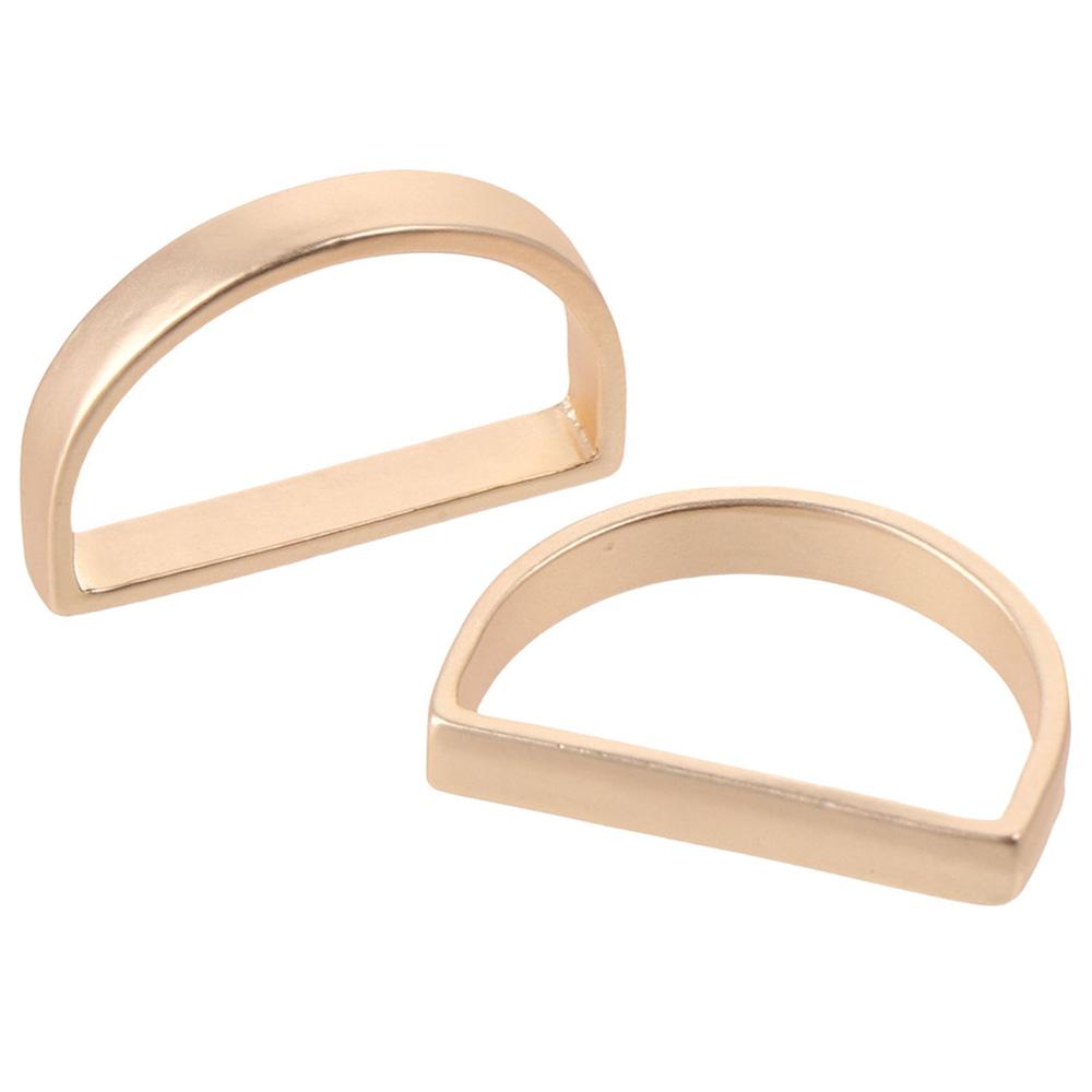 12 Pcs Metal Stainless Steel Napkin Rings Matte Gold Buckles Metallic Adornment  Table Settings