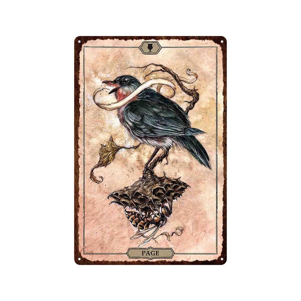 Mfoever Tin Sign Bird Flower Variety Sign Metal Sign Vintage Tin Sign Bar Vintage Wall Decor Bar Club Man Cave Metal Poster