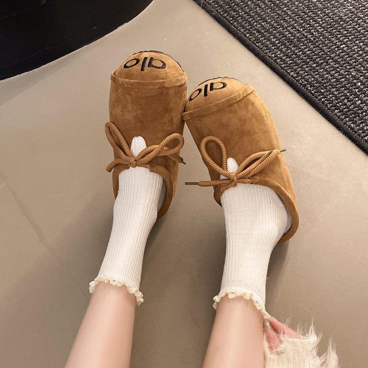 

Повседневные туфли-шлепанцы на высокой подошве Boken женские 2025 осень новые кожаные на толстой подошве на одном педале для улицы полушлепанцы 40 коричневый