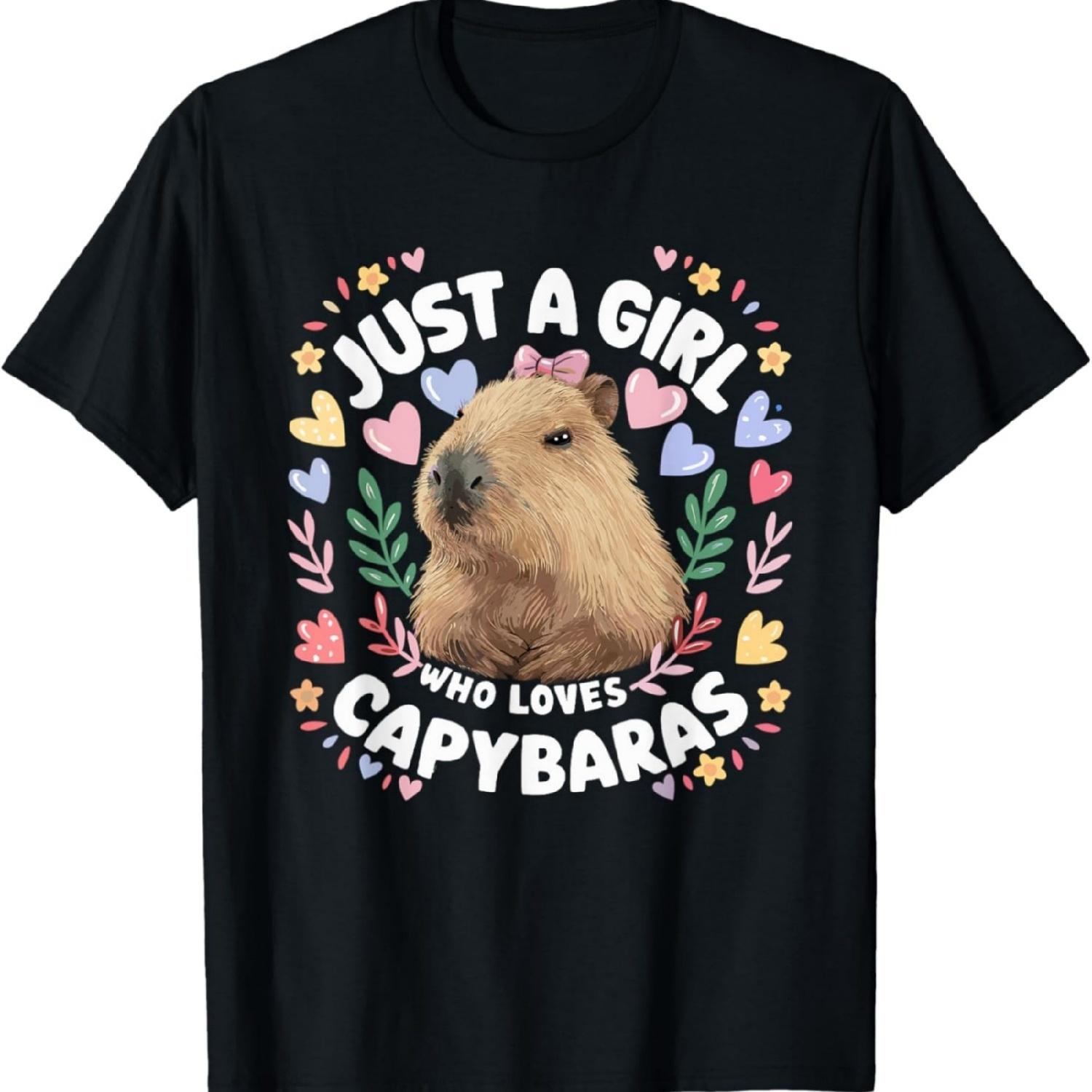Just a Girl Who Loves Capybaras Cute Capybara Lover Rodent T-Shirt XXXXXL разноцветный