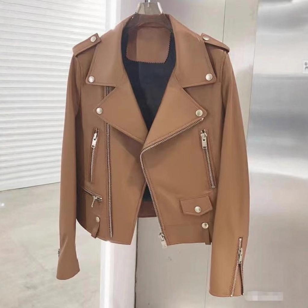 Men's Locomotive Leather Jacket Spring Autumn Winter New Leather Jacket Slim Men's Leather Jacket
