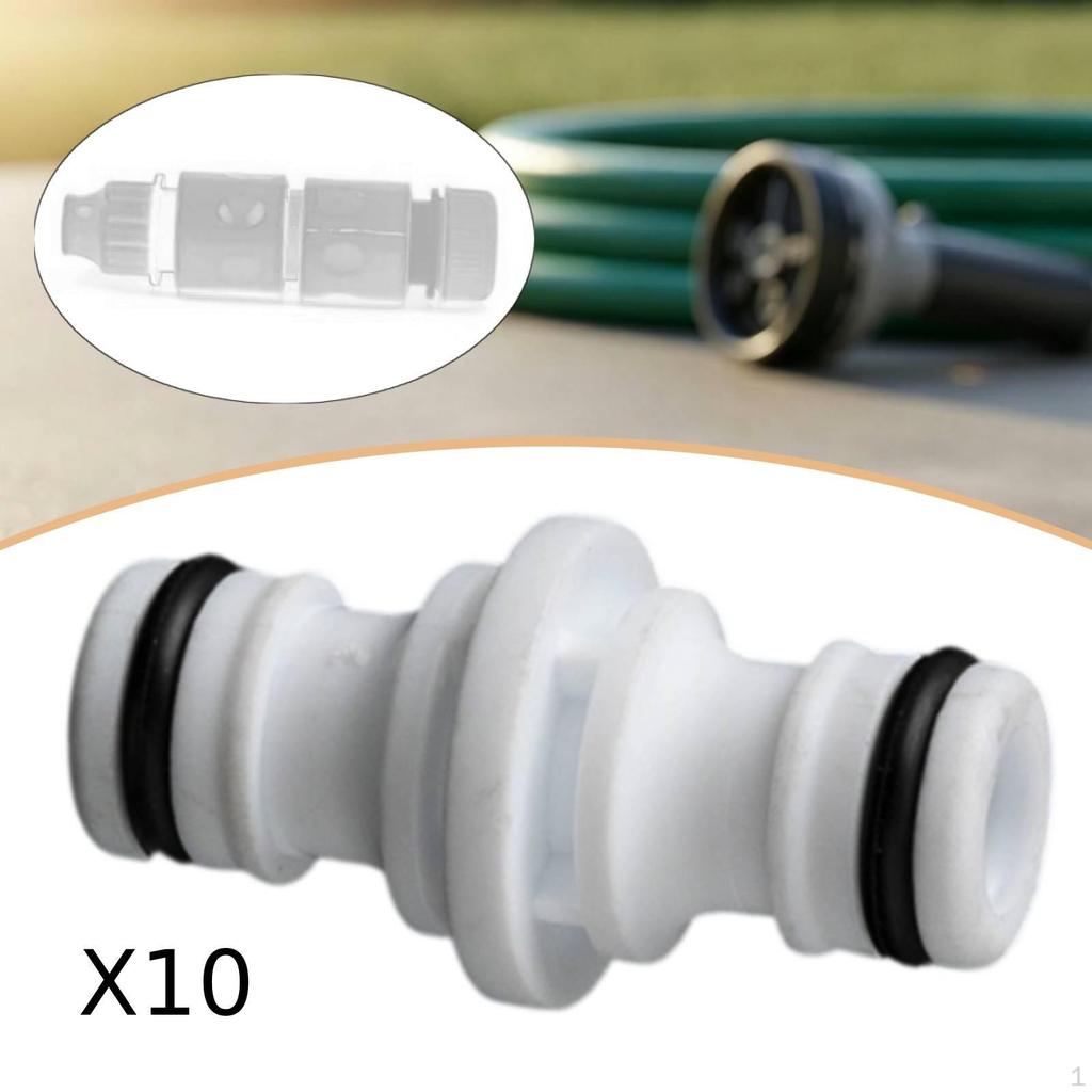 10 Pieces Garden Hose Connector Fittings for Plumbing Yard Irrigation System White