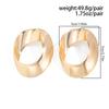 IngeSight.Z Exaggerated Irregular Geometric Hollow-out Drop Earrings Women Punk Personality Pleated Metal Earrings Jewelry Gifts