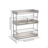 Tea Storage Container with Drawer Transparent Pouch Organizer Bins Clear 3Tier Rack