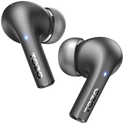 TOZO E2 bezvadu austiņas Bluetooth Vieglas un kompaktas ENC zvanu trokšņu slāpēšanas 10 mm draiveris, kas ir savietojams ar īpašu lietotni pielāgoto EQ režīmu