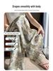 Women's High-Waist Retro Print Wide-Leg Linen Pants - Spring 2026 Collection