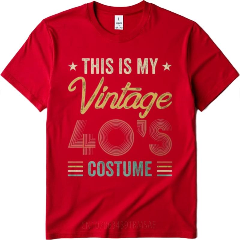 

Black Minimalist Tshirt Adult Boys summer tshirt Vintage This Is My Vintage 40s Costume Classic Man Tshirt Quick Dry Shirt S