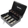 Child's Key-Operated Metal Money Box Safe with Bill Clip and Storage 