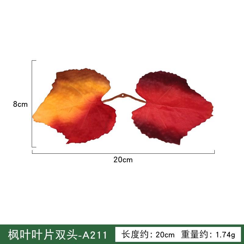 Artificial Maple Leaves Halloween Christmas Decorations Plastic Silk Fabric Faux Fall Party Table Centerpiece