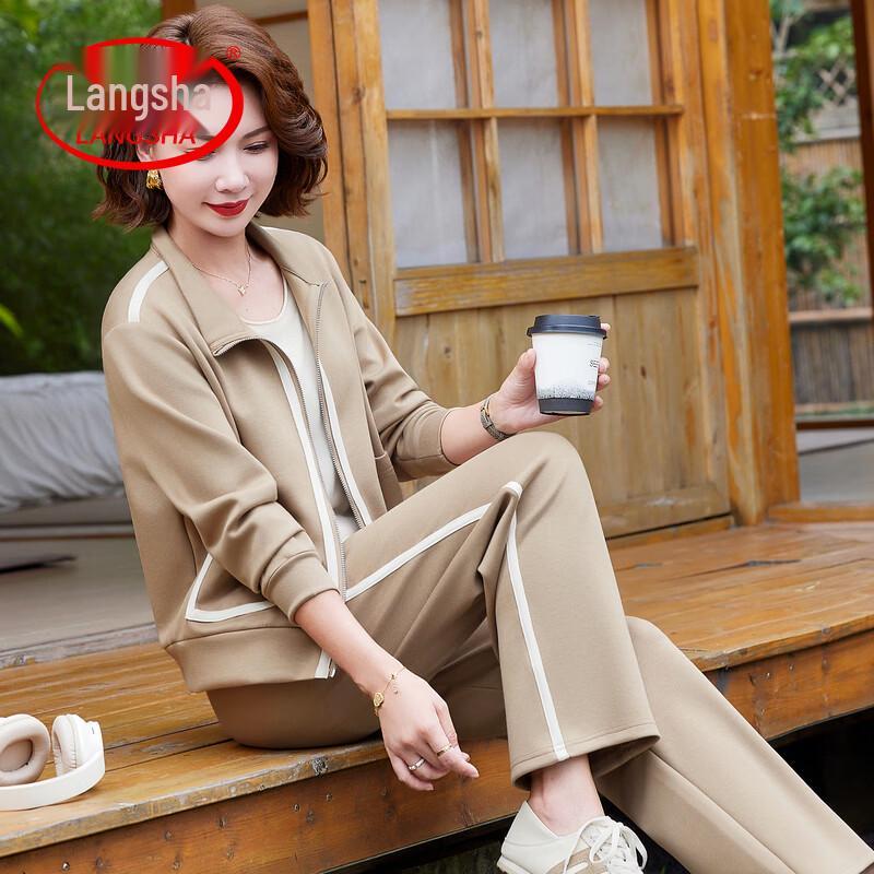 LangSha Women s Autumn Casual Sportswear Set 4XL