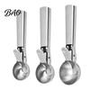 Ice Cream Scooper Fruit Scoop, Stainless Steel with Trigger Non-Slip Handle, Rebound Scoop Heavy Duty Metal for Balls Baller