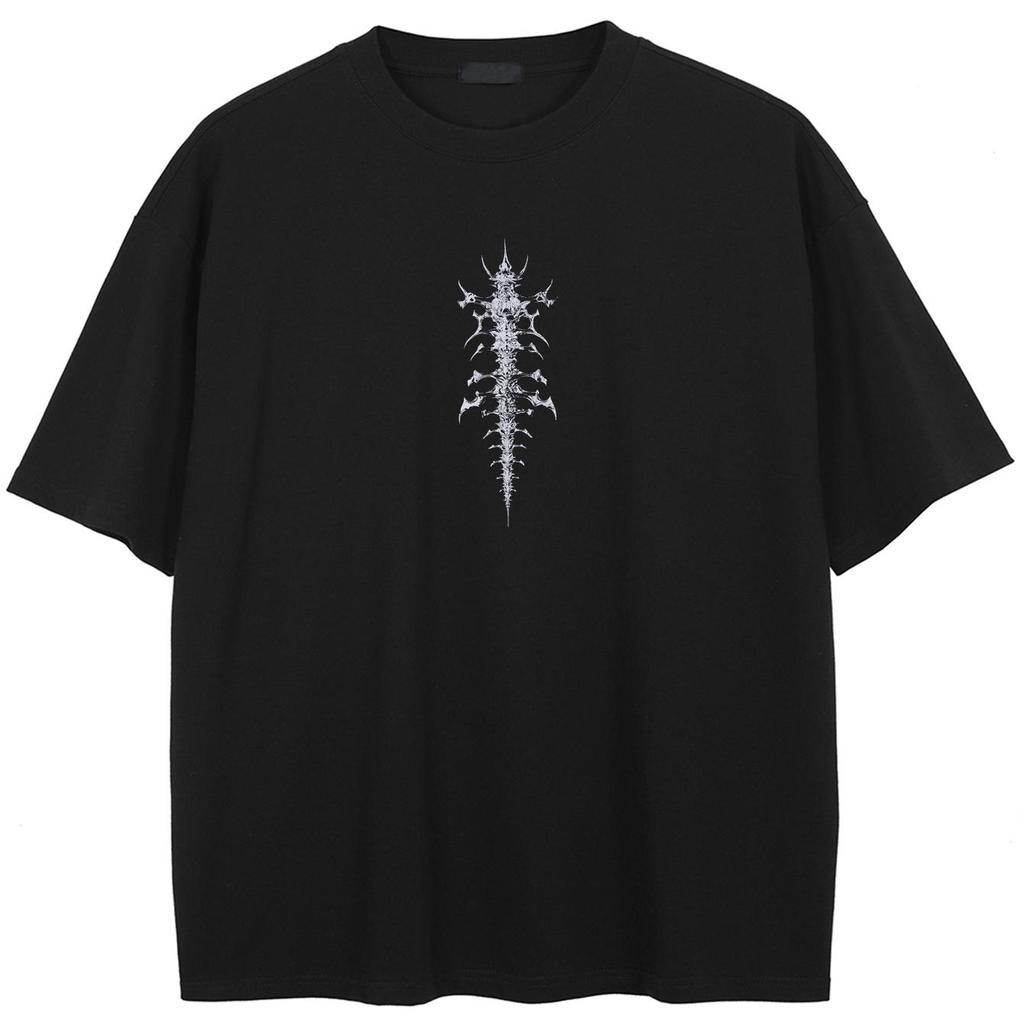 Streetwear Dark Gothic Bone Print Shirts