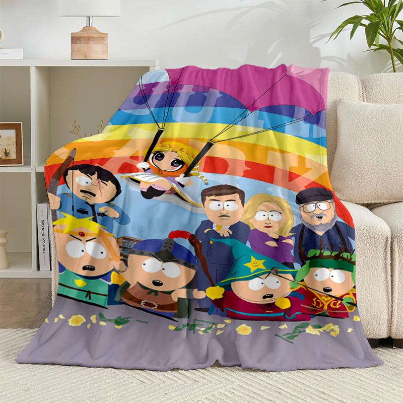 1PC South Friends Adventure Flannel Blanket Gift, Suitable for Both Men And Women, Soft Ideal for Beds And Sofa, Birthday Or Christmas Gift
