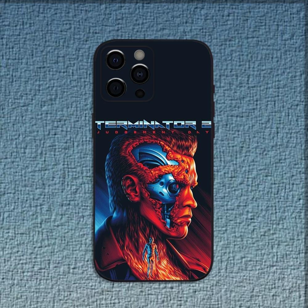 Movie The T-Terminator-s Phone Case For iPhone 16,15,14,13,12,11,Pro,X,XS,Max,XR,Plus,Mini Soft Black Cover