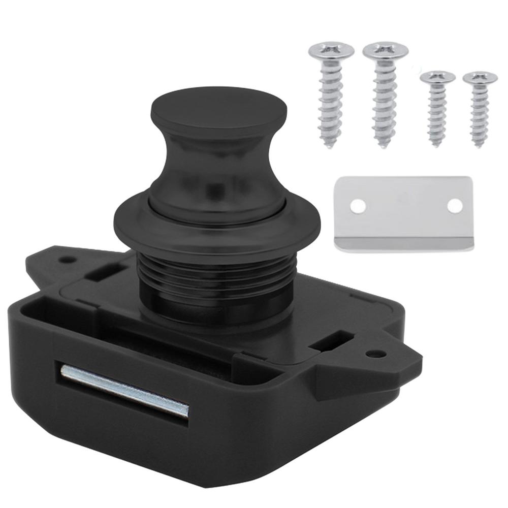 

Кнопочный замок Цинковый сплав Замок-защелка для прицепа RV Защелки и защелки для шкафа RV для RV Яхты Лодки Дом Лодка Караван чёрный