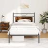 VidaXL Cadre de lit sans matelas chêne fumé 100x200 cm bois ingénierie 4106738