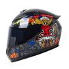 Full Face Motorcycle Helmet Scooter Electric Bike Winter Anti-Fog Gray ABS Safety With Rear Wing