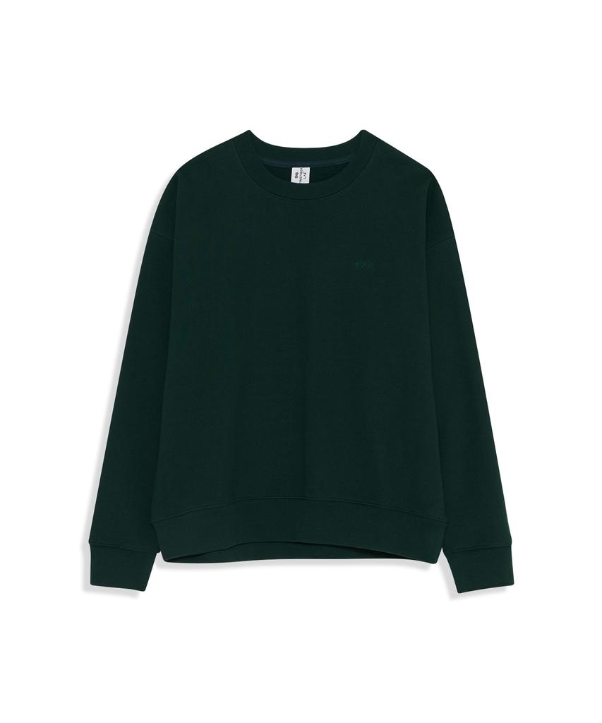 Howeeo Relaxed Heavyweight Sweatshirt - Deep Green
