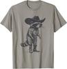 Vintage Raccoon Cowboy Cowgirl Trash Panda Western Country T-Shirt Unisex T-Shirt
