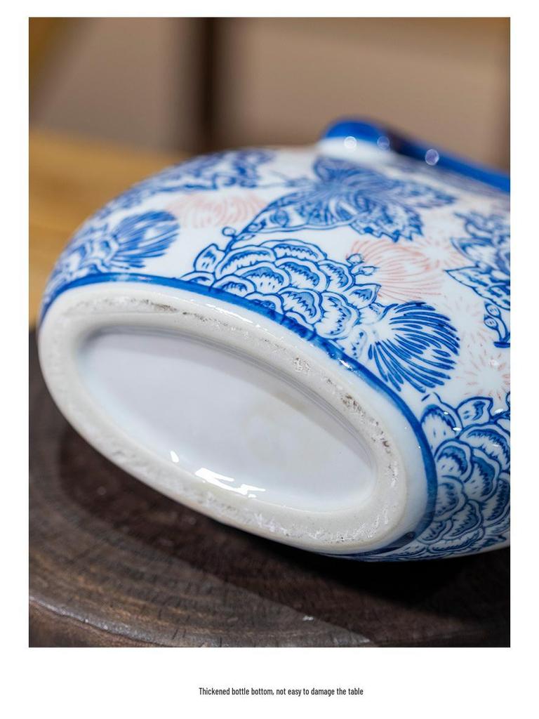 Jingdezhen Ceramic Handbag Vase - Chinese Style Hydroponic Ornament for Home Desktop Flower Arrangement