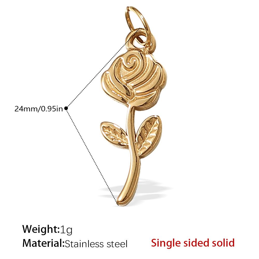 European and American creative colorful and diverse DIY pendant stainless steel plated 18K gold versatile pendant collection