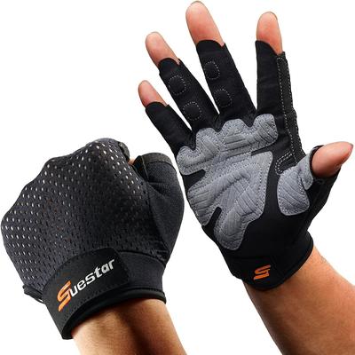 SueStar Trainings-Krafttrainings-Sport-Starke Handgelenk-Dünne und Größe L Handschuhe, Handschuhe, Griff, Atmungsaktiv, Schutz, Anti-Rutsch, Hochelastisches Polster,