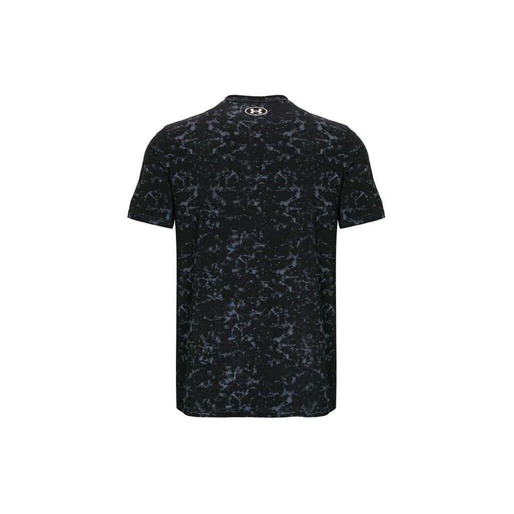 Under Armour Project Rock Johnson Series Animal Pattern Printed Casual Crew Neck Short Sleeve T-Shirt Men Tops Black 1383220-001