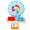 1Satz Holzspielzeug Kinderuhr Lernuhr Für Kleinkinder, Farbenfrohes Design Zur Farberkennung Und Kognitiven Entwicklung