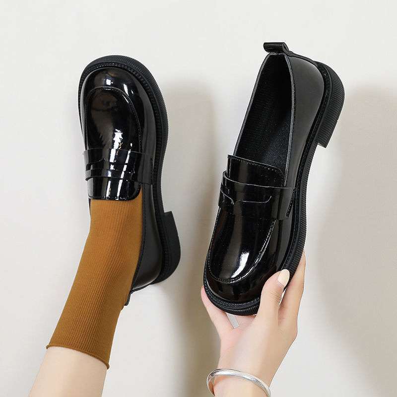 Spring 2025 New Mary Jane Jk Retro Round Head Jk Shoes Loafers Female Student Small Leather Shoes Women's Single Shoes