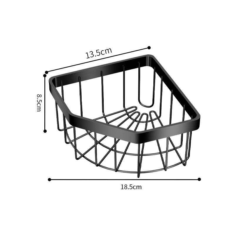 Kitchen Storage Drain Basket Adjustable Soap Sponge Shelf Bathroom Space Saving Storage Rack Wall Mounted Drain Basket