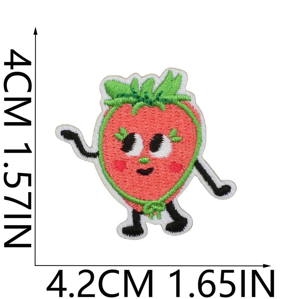 Orange Banana Embroidery Cloth Sticker Rose Patch Sticker Clothes Decoration Cute Cartoon Fruit Cloth Sticker Computer Embroidery Label