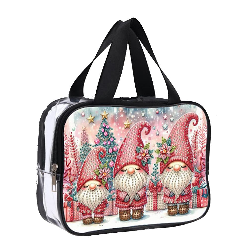 DIY Diamond Art Crystal Rhinestone Cosmetic Bag Large Capacity Diamond Dot Diamond Storage Pack for Cash Carry Daily Use Travel