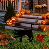 Durable Halloween Yard Signs Garden Stake, Black Cat Sign with Glow-in-the-dark Stakes Eyes, Waterproof Spooky Ghost Silhouette for Lawn Pathway