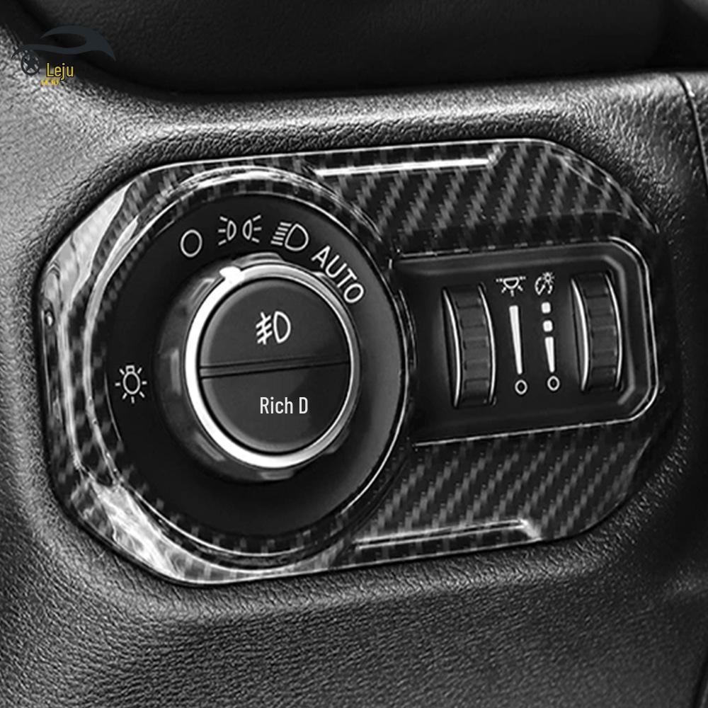 Wrangler JL/JLU 2018-2023 Headlight Switch Panel Sticker: Center Console Decoration.
