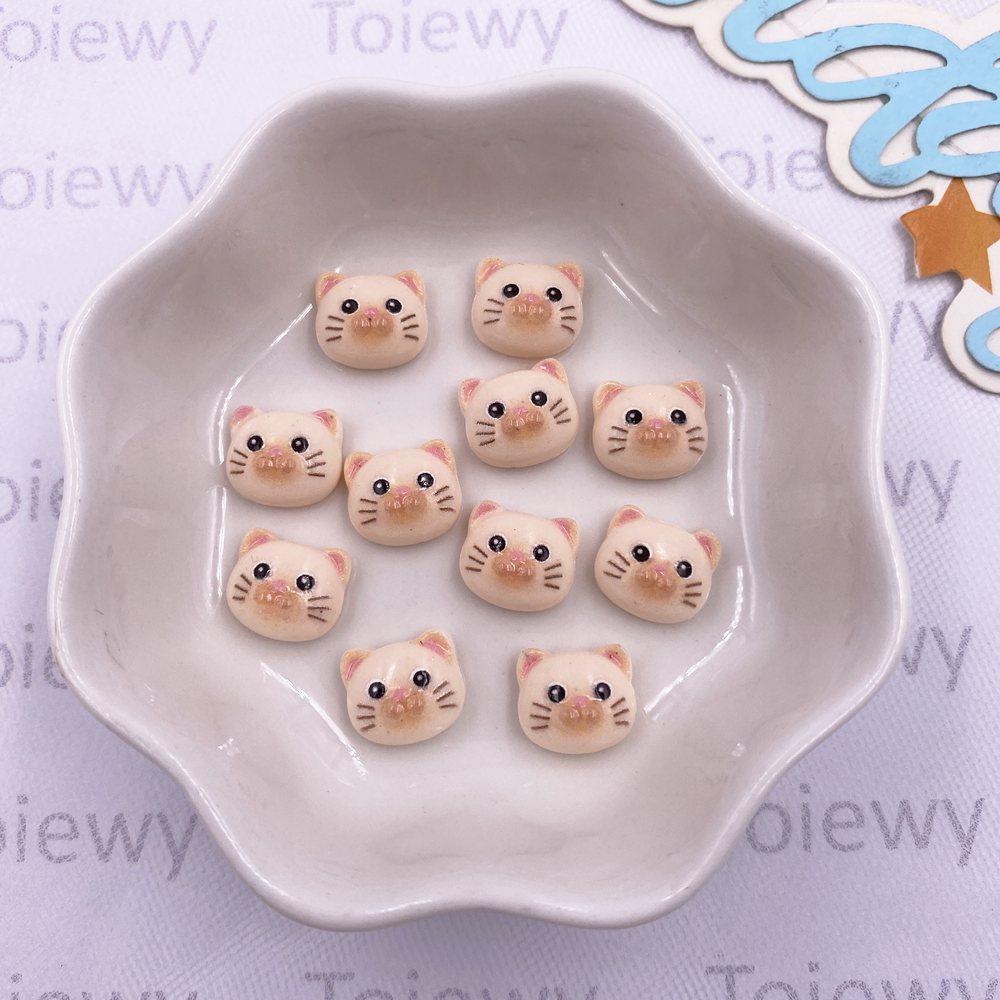 50 vnt. Dervos Kawaii Spalvingi Mini Katės Žuvis Plokščia nugara 2D Animacinis Nagų Dailės Akmuo Pasidaryk pats Papuošalai Albumų Iškarpų Amatai Dekoro Aksesuarai