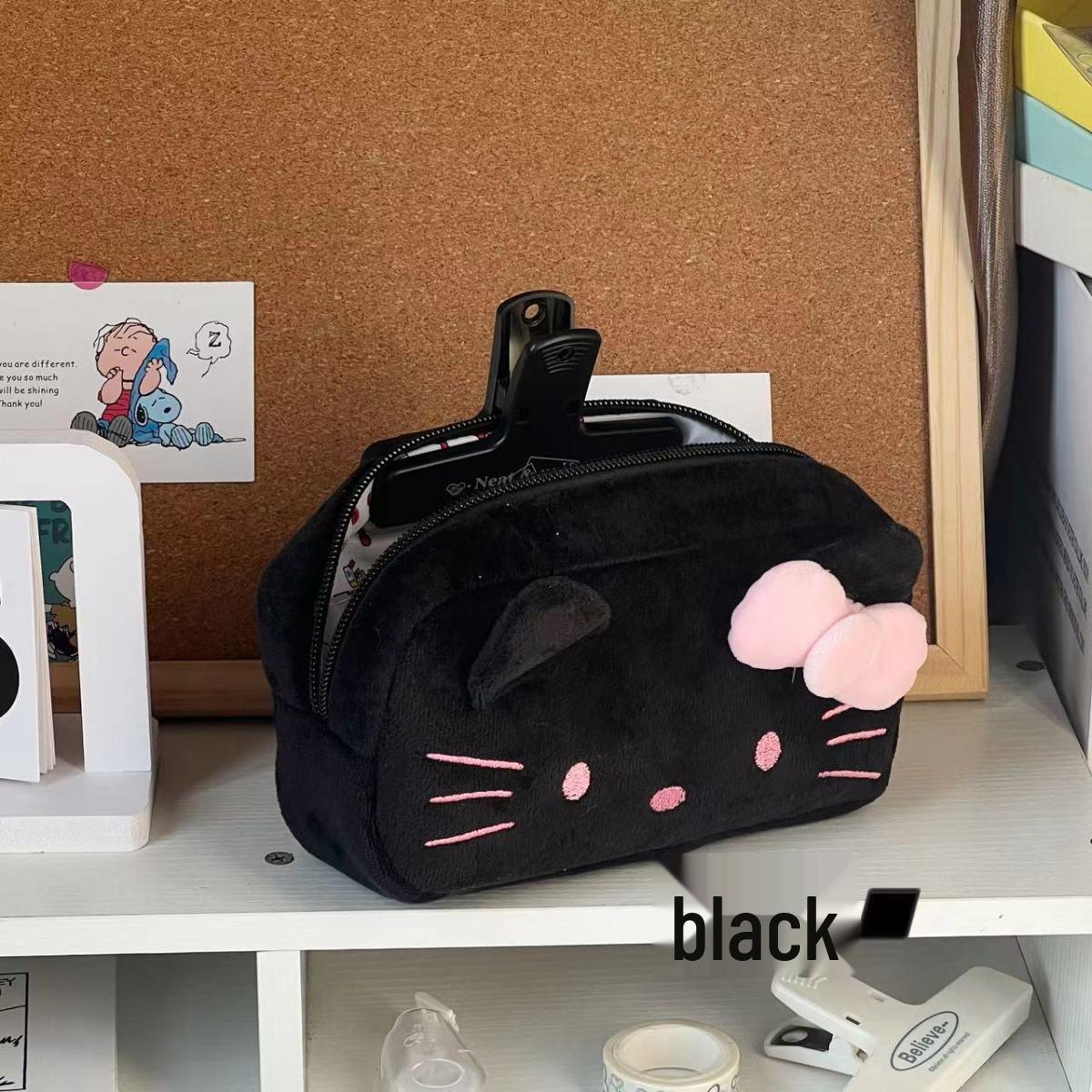 

Hello Kitty Plush Pencil Case - Cute Japanese Style Cartoon Stationery & Makeup Bag