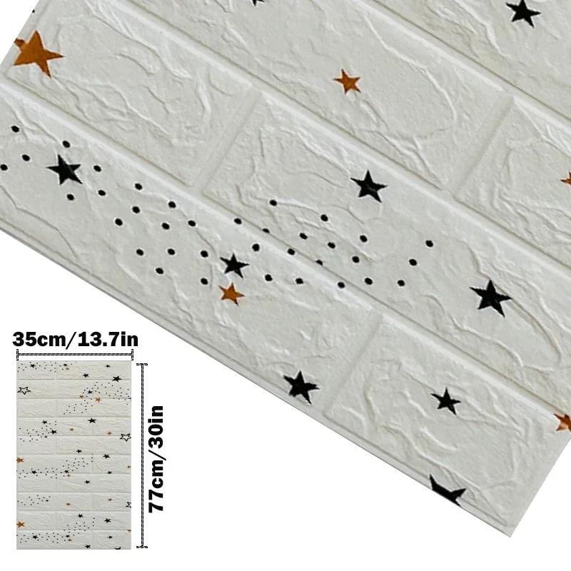Foam 3D Decorative Wall Stickers Adhesive Panel Home Decor Living Room Bedroom House Decoration Bathroom Waterproof Wallpaper