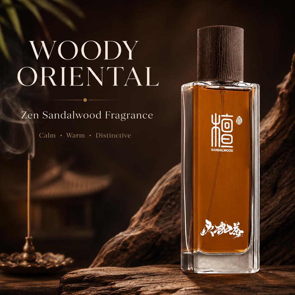 Sandalwood perfume, sandalwood temple flavor, burning incense, sandalwood road, light fragrance, high-grade fragrance, long-lasting fragrance