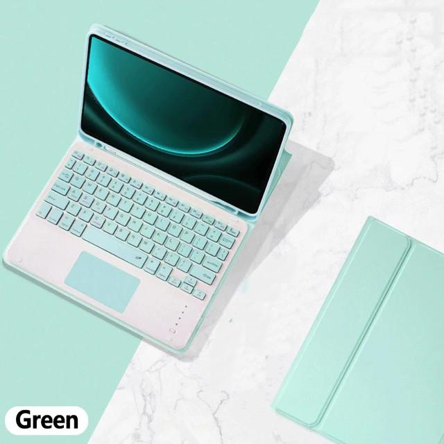 Touchpad Toetsenbord PU Smart Case voor Samsung Galaxy Tab A11 Plus A9+ 11  S11 S10 Lite S9 S7 S8 FE Zachte TPU Penhouder Cover Tab S11 2025 11&English