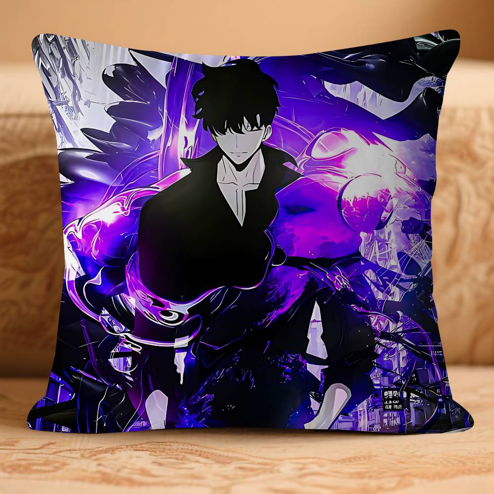 

S-Solo Аниме L-Уровень Наволочка Съемный Моющийся Чехол для Подушки – Всесезонный Мягкий Лен 16x16Inch