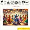 2D Flat Banner, 8x6 Feet Indian Traditional Dance Backdrop fabricDJH