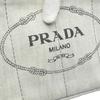 PRADA canvas Canapa Tote Bag denim Bianco Women 1BG439 Used