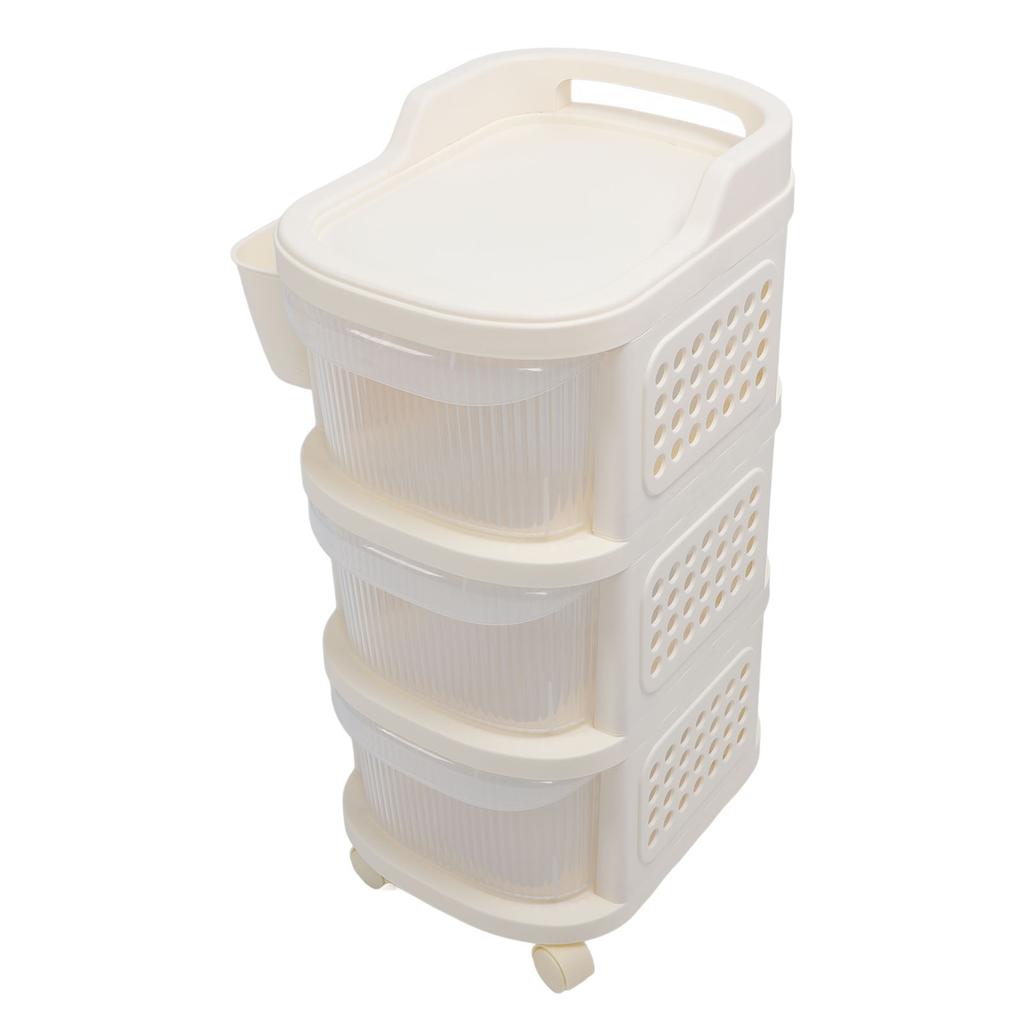 Baby Wickeltischwagen mit Rad Neugeborenen Kinderzimmer Essentials Aufbewahrungsorganizer Beweglich 3 Schichten